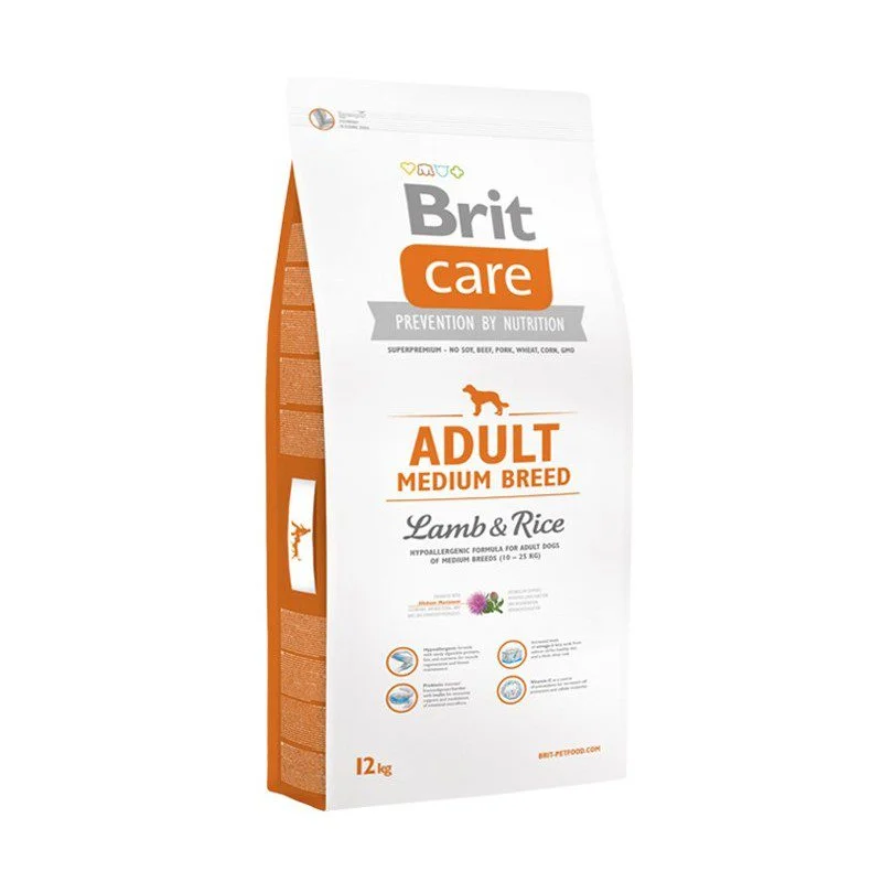 Brit Care Adult Medium Breed Lamb & Rice 12 Kg. 1 Brit Care Adult Medium Breed Lamb & Rice 12 Kg.
