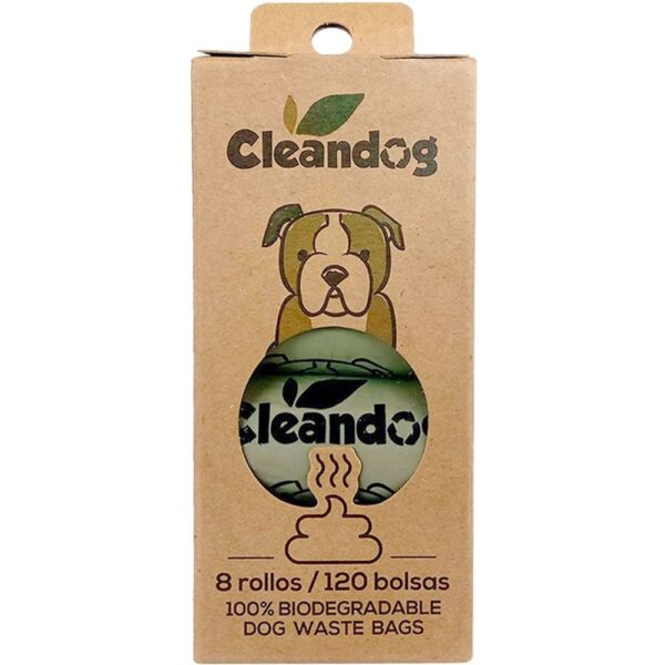 Cleandog Bolsas Biodegradables 8 Rollos 120 Und